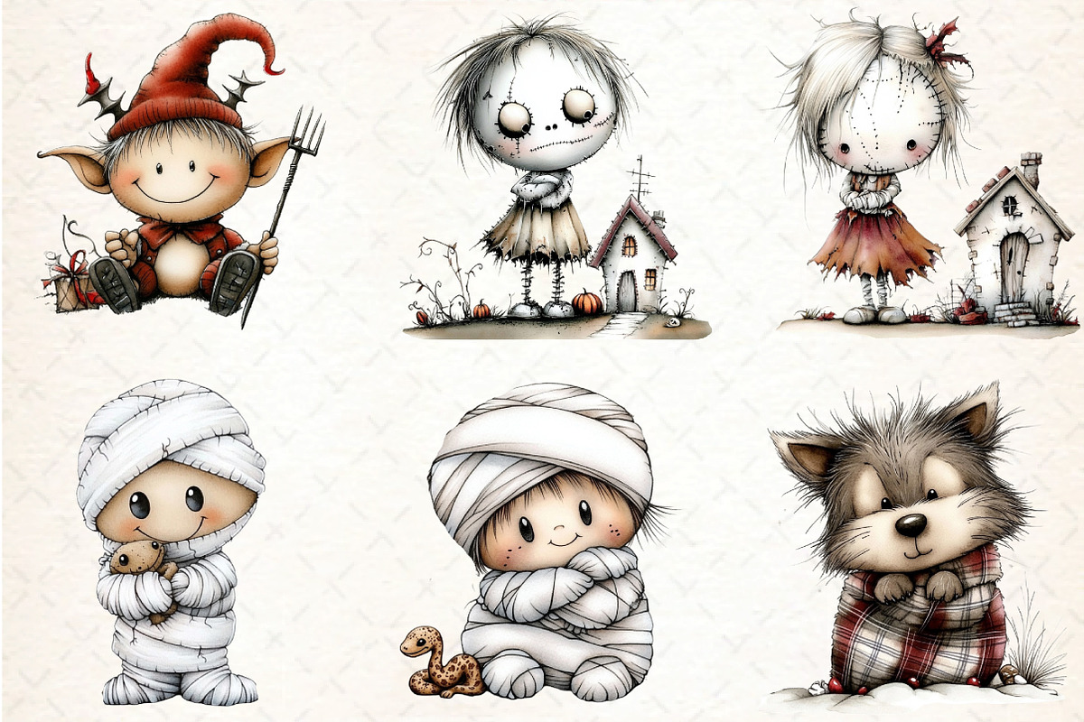 Halloween Clipart Bundle, an Illustration by DreamCafeArt (Photo 5 of 7)