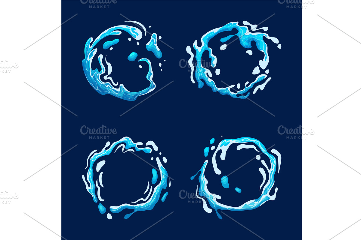Water ring splash. Circular, an Illustration by Stock-Smart-Start