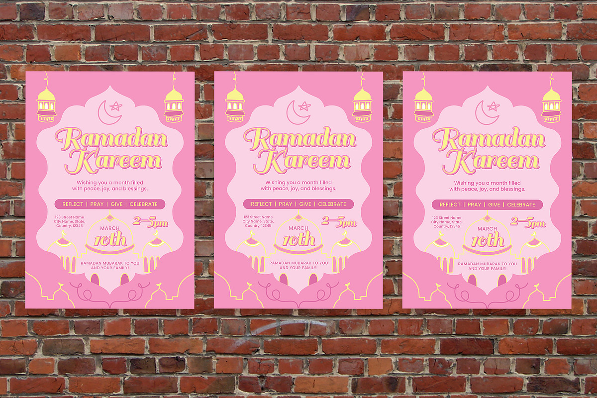 Clean Ramadan Kareem Flyer, a Flyer Template by Aiyari Graphic (Photo 3 of 3)