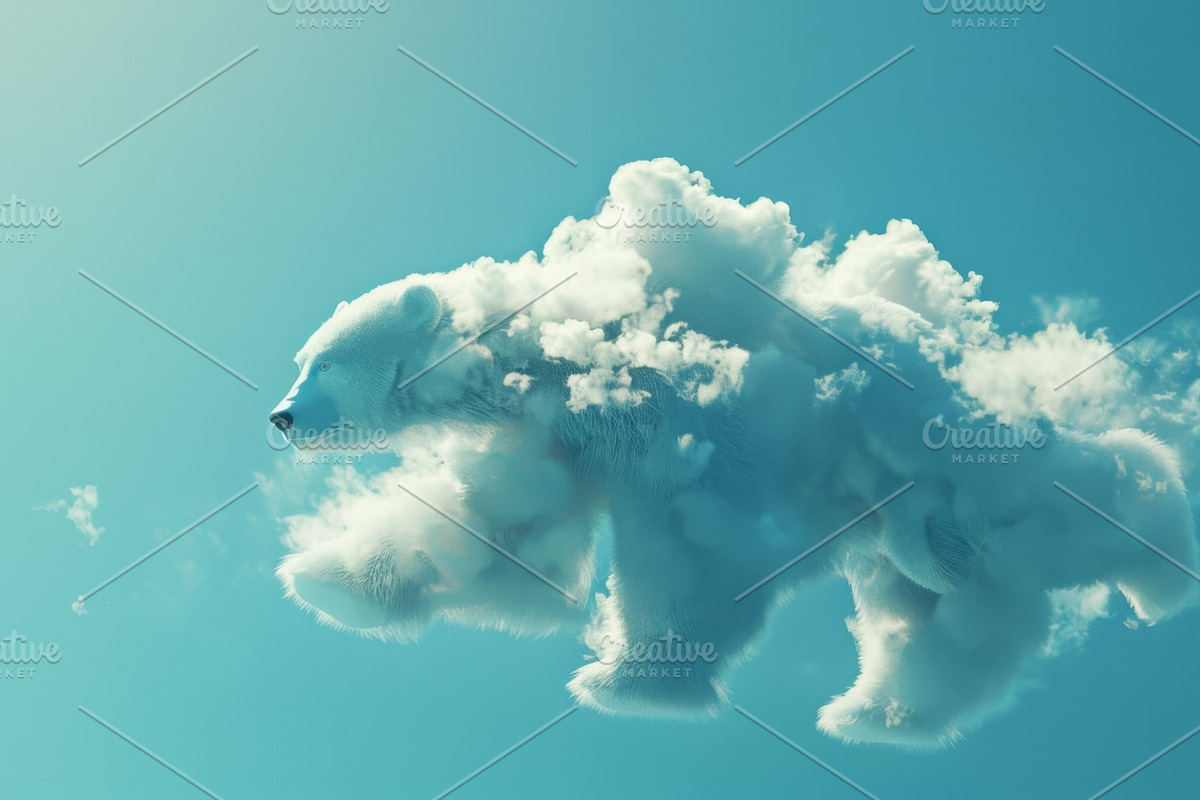 90 Clouds animals against a blue sky, an Animal Illustration by Handmadefont (Photo 8 of 64)