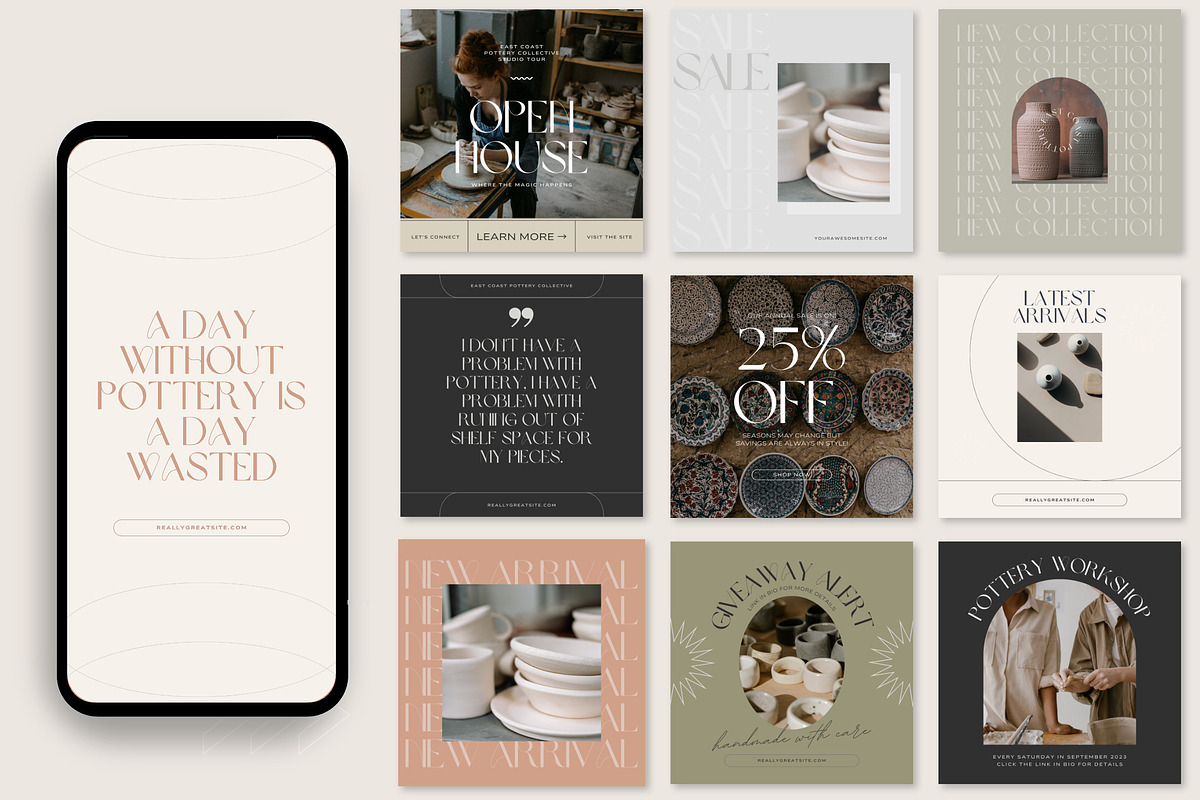 Helena | Canva Instagram Templates, a Social Media Template by Feather & Sage Design (Photo 3 of 10)