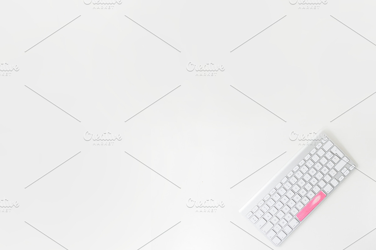 iMac keyboard pink touch. Hero Image, a Product Mockup by very simple photos