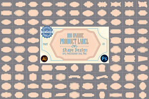 100 Vintage Label Shape Design