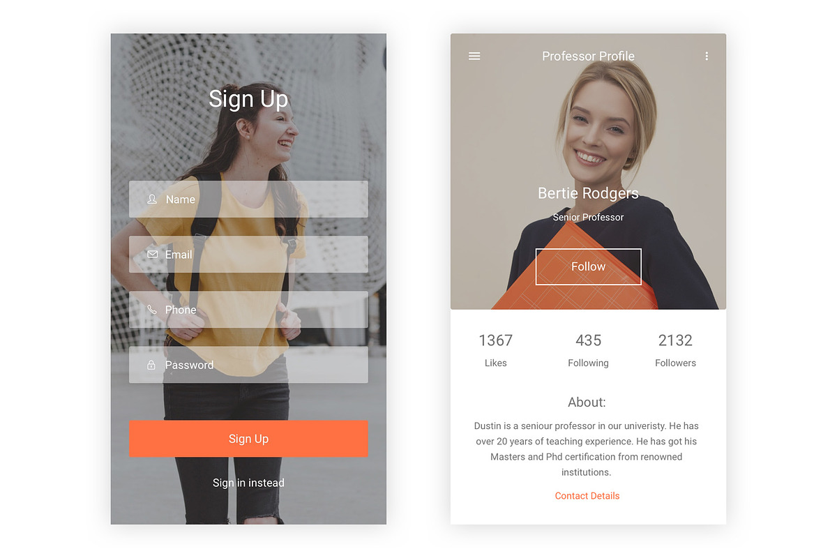 Education & Learning UI Kit (PSD), an UI Kit Template by themelove (Photo 10 of 10)