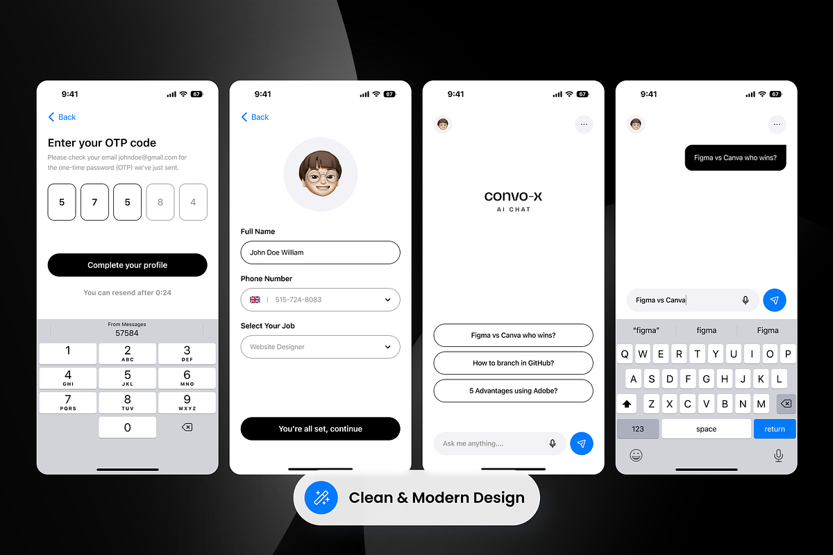 Convo - AI Chat Mobile App, an App Template by SLAB! Design (Photo 4 of 5)