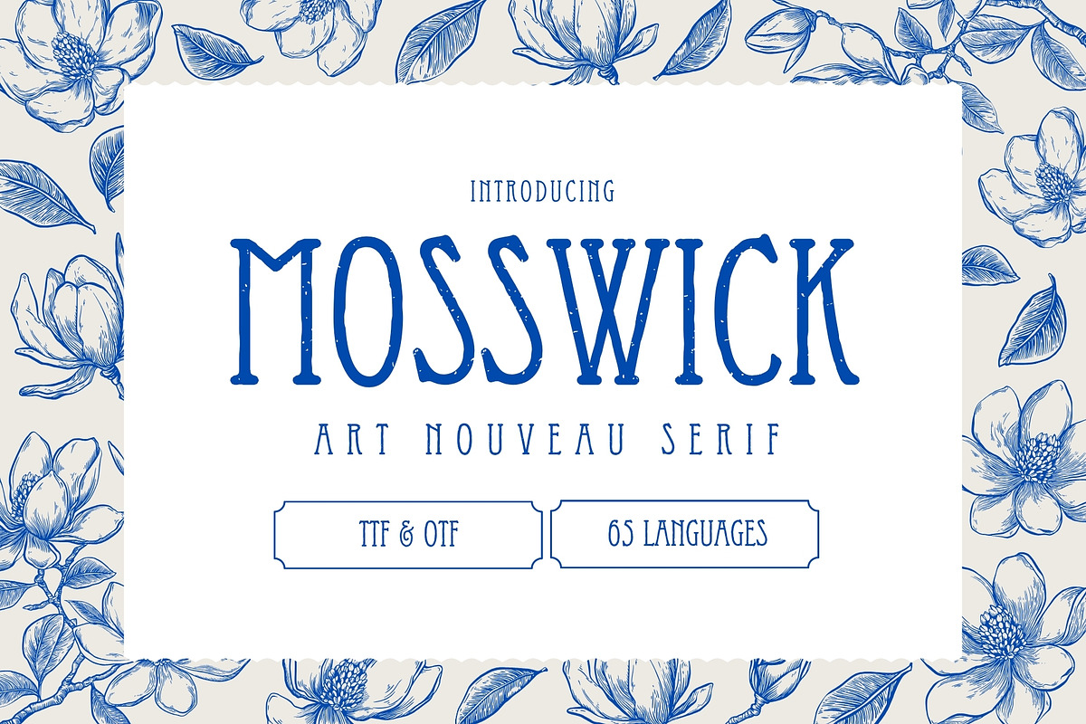 Mosswick - Art Nouveau Serif, a Serif Font by HipFonts (Photo 1 of 9)