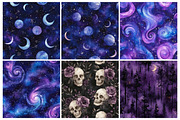 Twilight Witch Digital Paper, a Pattern Graphic by CitraGraphics (Thumbnail 2 of 4)