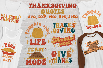 Retro Thanksgiving Quotes SVG