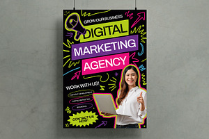 Digital Marketing Agency Poster, a Flyer Template by MightyDesign