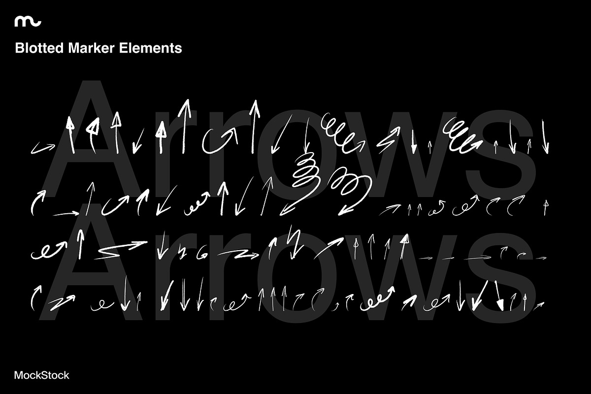 126 Blotted Marker Elements, a Texture Illustration by mockstock (Photo 2 of 5)