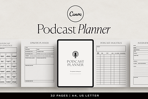 Podcast Planner Canva Template