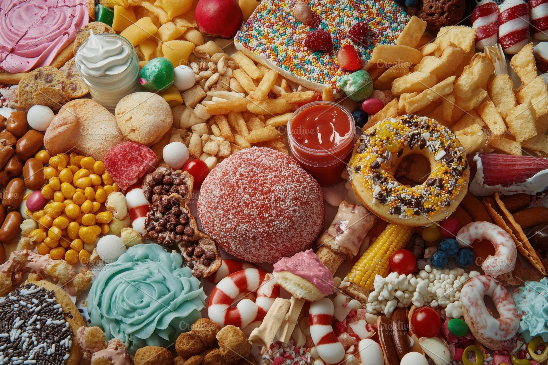 Variety of junk foods leading to inc, a Photo by Iftikhar Alam