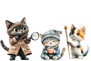 Funny Quirky Cats Clipart, an Illustration by Designworld (Thumbnail 4 of 5)