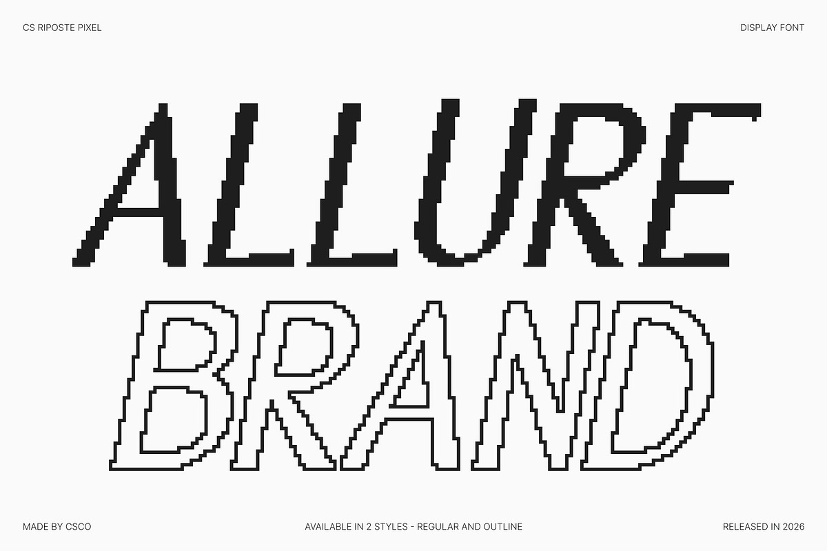 CS Riposte Pixel, a Sans Serif Font by Craft Supply Co. (Photo 4 of 8)