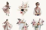 Watercolor Soft Pink Girl Clipart, a Person Illustration by BusyDaydesign (Thumbnail 3 of 9)