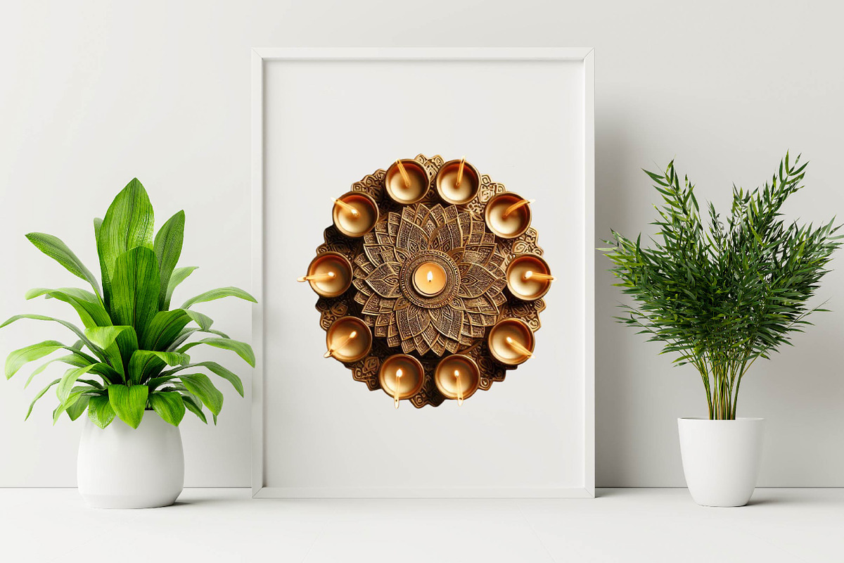 Diwali Candles Sublimation Clipart, an Illustration by SVGArt (Photo 4 of 8)