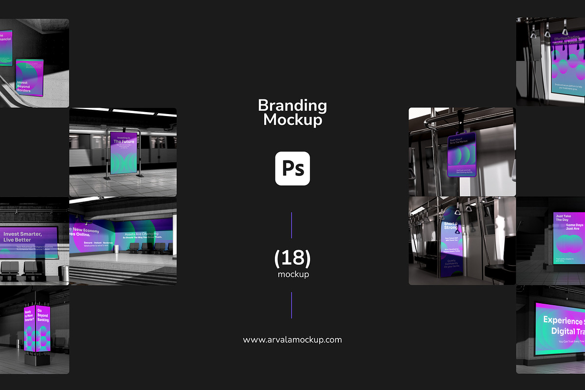 Subway Advertising Set Mockup, a Mockup by Arvalamockup (Photo 10 of 10)
