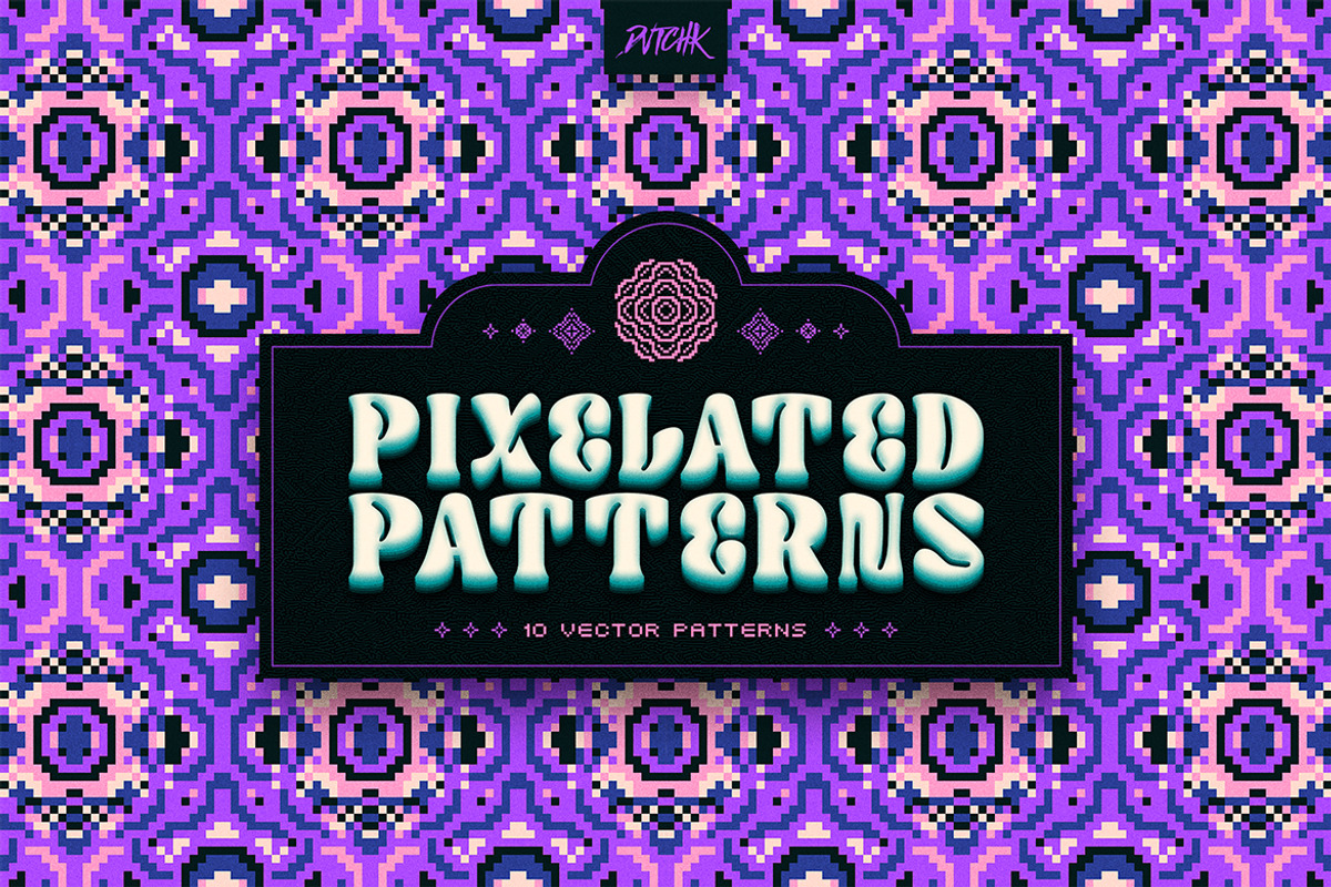 Pixel Mosaic Patterns | Vol. 08, a Pattern Graphic by dvtchk (Photo 7 of 10)
