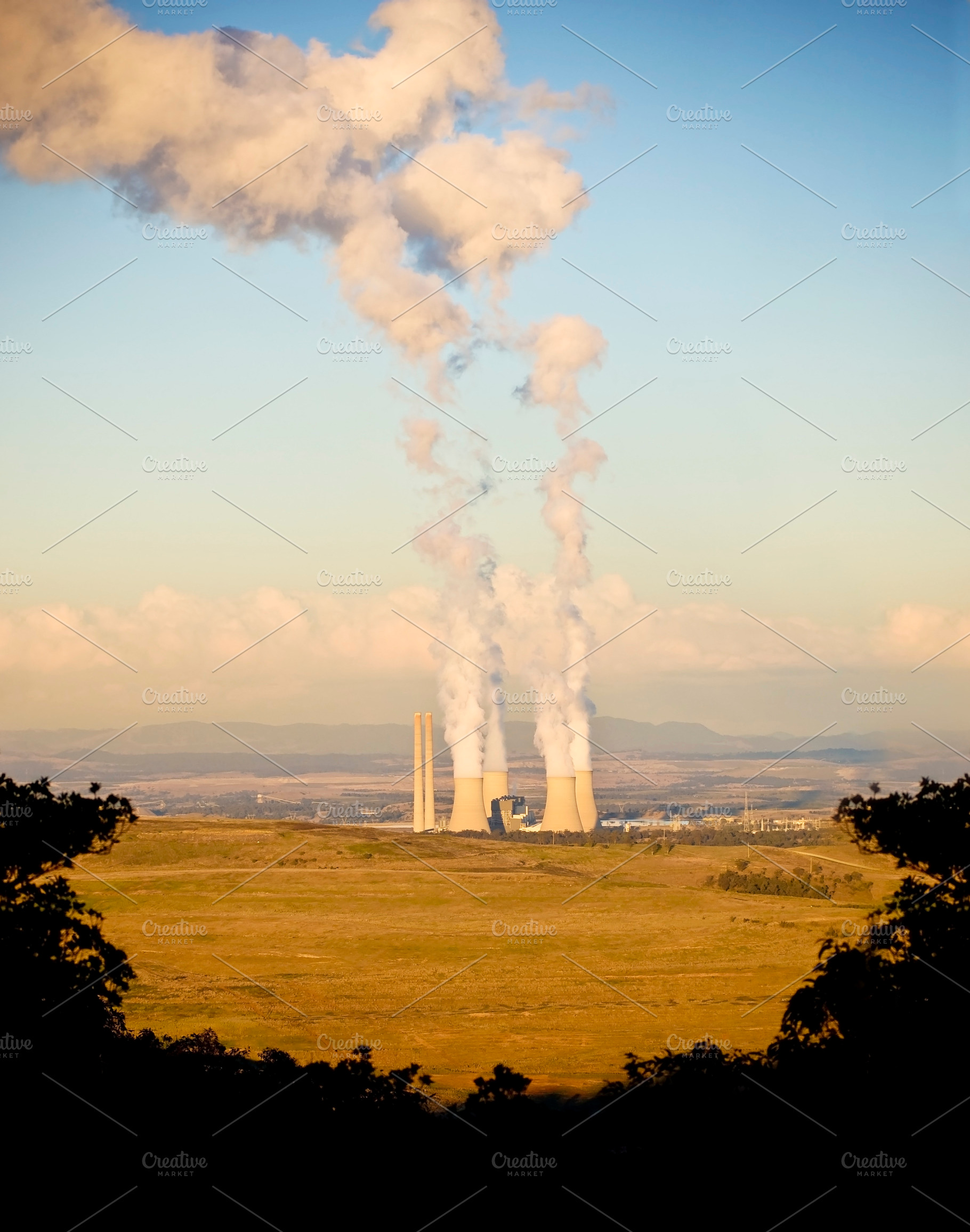 Coal Fired Smoke Stacks, an Industrial Photo by THP Creative