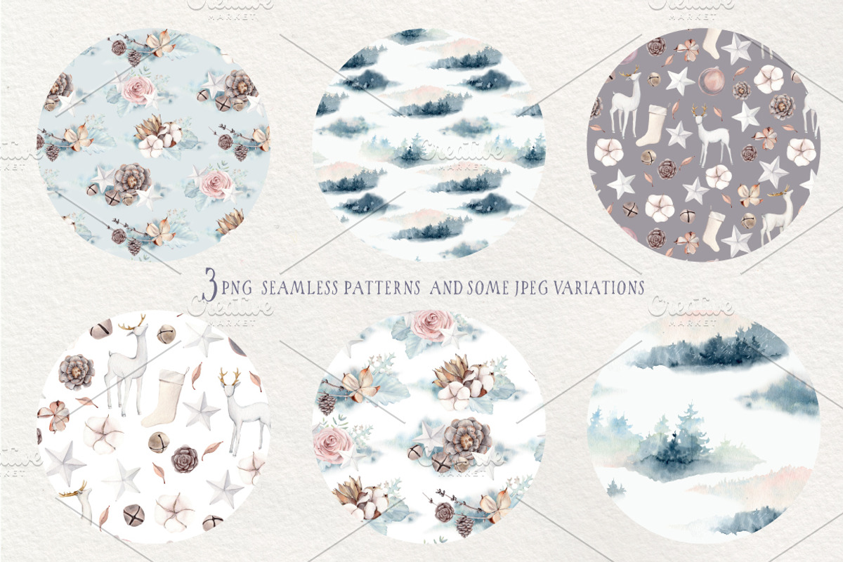 GENTLE WINTER watercolor collection, an Illustration by Lemaris (Photo 5 of 9)