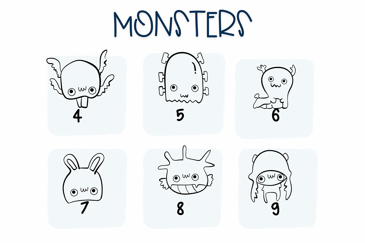 MONSTERS| Symbols Fonts, a Symbol Font by Sirinart (Photo 4 of 7)
