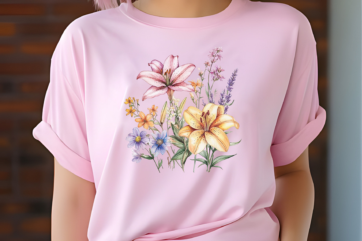 Lily Flower Watercolor Cliparts, an Illustration by RobertsArt (Photo 7 of 7)