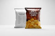Chips packaging mockup Graphic Templ, an Advertising Mockup by Creative_A23 (Thumbnail 3 of 6)