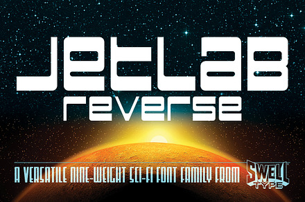 Jetlab Reverse - sci-fi logo font