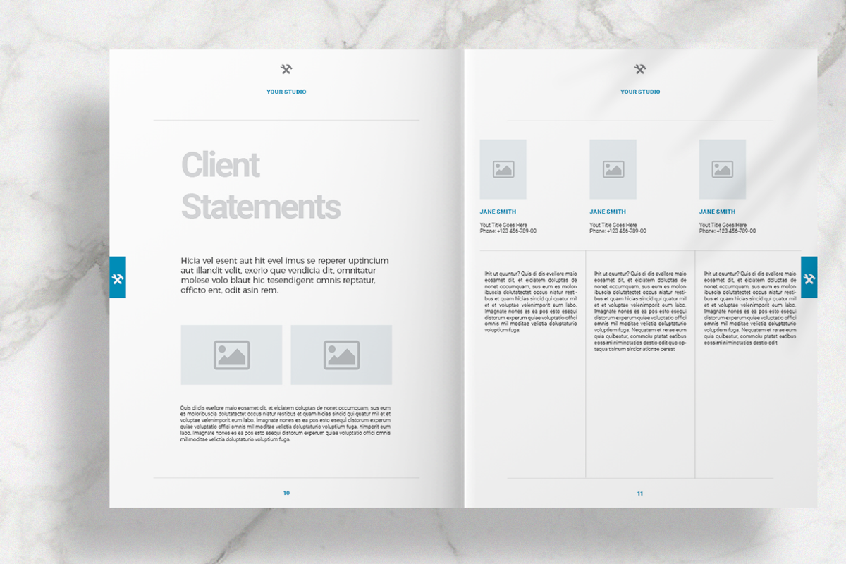 Blue Brochure Layout, a Brochure Template by Boris Cupac (Photo 7 of 8)