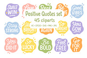 Positive Quotes Set, a Decorative Illustration by ananastya (Thumbnail 1 of 5)