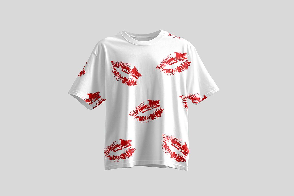 Lipstick Kiss Seamless Pattern, a Pattern Graphic by Viktorijareut (Photo 4 of 5)