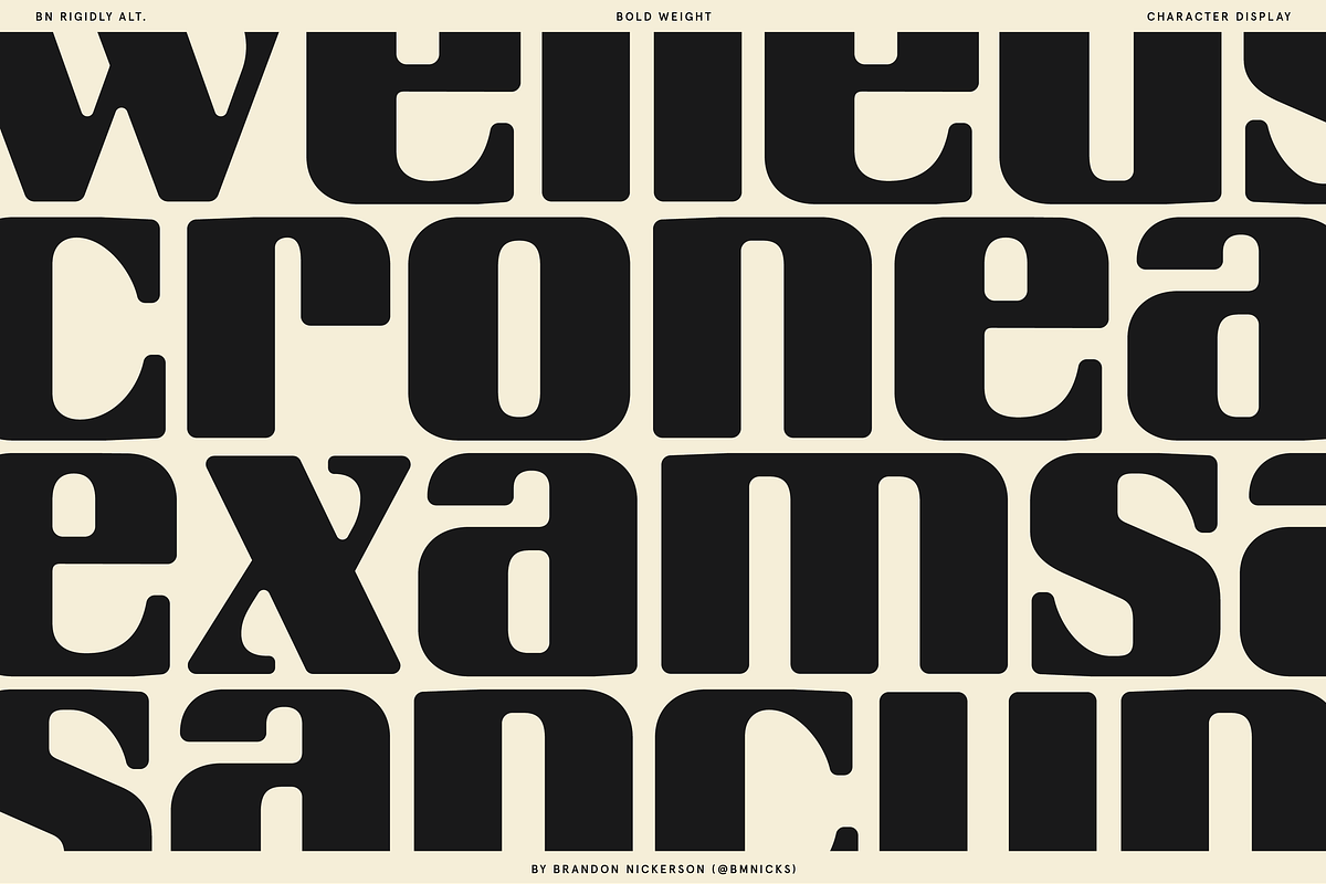 Rigidly - Thoughtfully Geometric, a Sans Serif Font by Bnick (Photo 5 of 13)