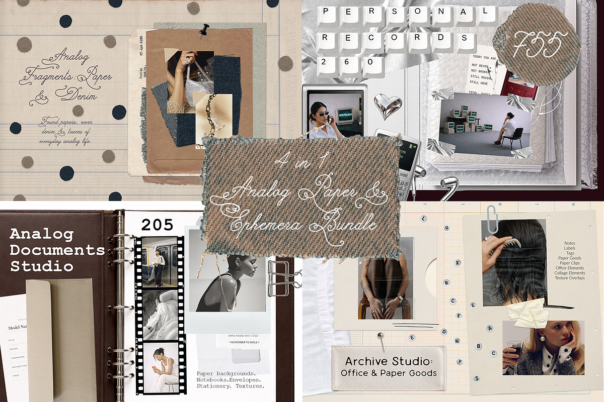 Analog Paper & Ephemera Bundle, an Object Graphic by Lidberia (Photo 1 of 10)