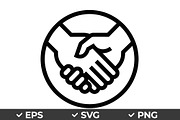 Handshake Partnership Vector Icon, an Object Graphic by Artonix (Thumbnail 1 of 3)