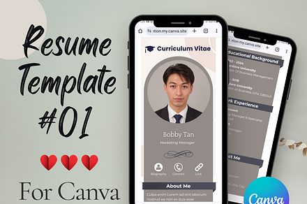 StarCV Pro-01|Canva Resume Template, a Landing Page Template by Omaikraf Studio