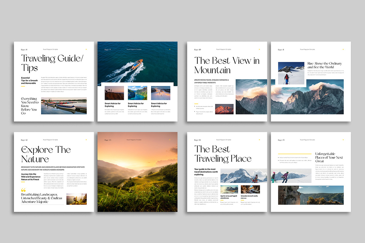 Travel Magazine Template | Square, a Magazine Template by Spark_Creative (Photo 12 of 13)