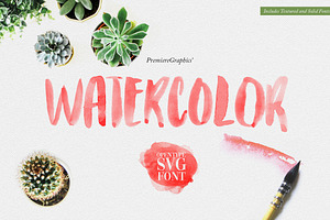 Watercolor Opentype-SVG Font