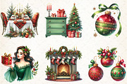 Watercolor Classic Christmas Clipart, an Illustration by Libby Wishes (Thumbnail 9 of 9)