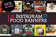 10 Instagram Food Banners, a Templates & Theme by VPB (Thumbnail 1 of 8)