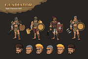 Male Gladiator Character KIT, an Illustration by Diditpranata (Thumbnail 3 of 9)