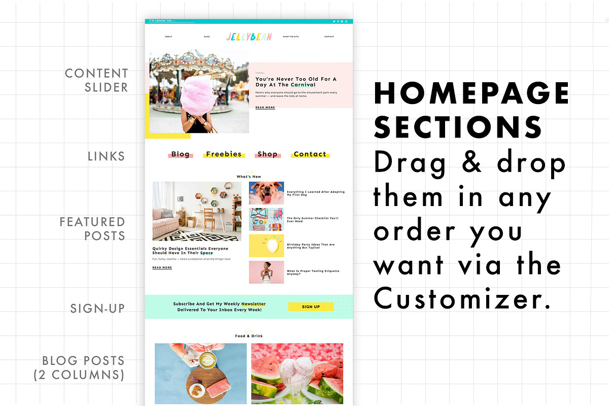 Jelly Bean Wordpress Theme Blog, a WordPress Template by ltsdesigns (Photo 2 of 3)