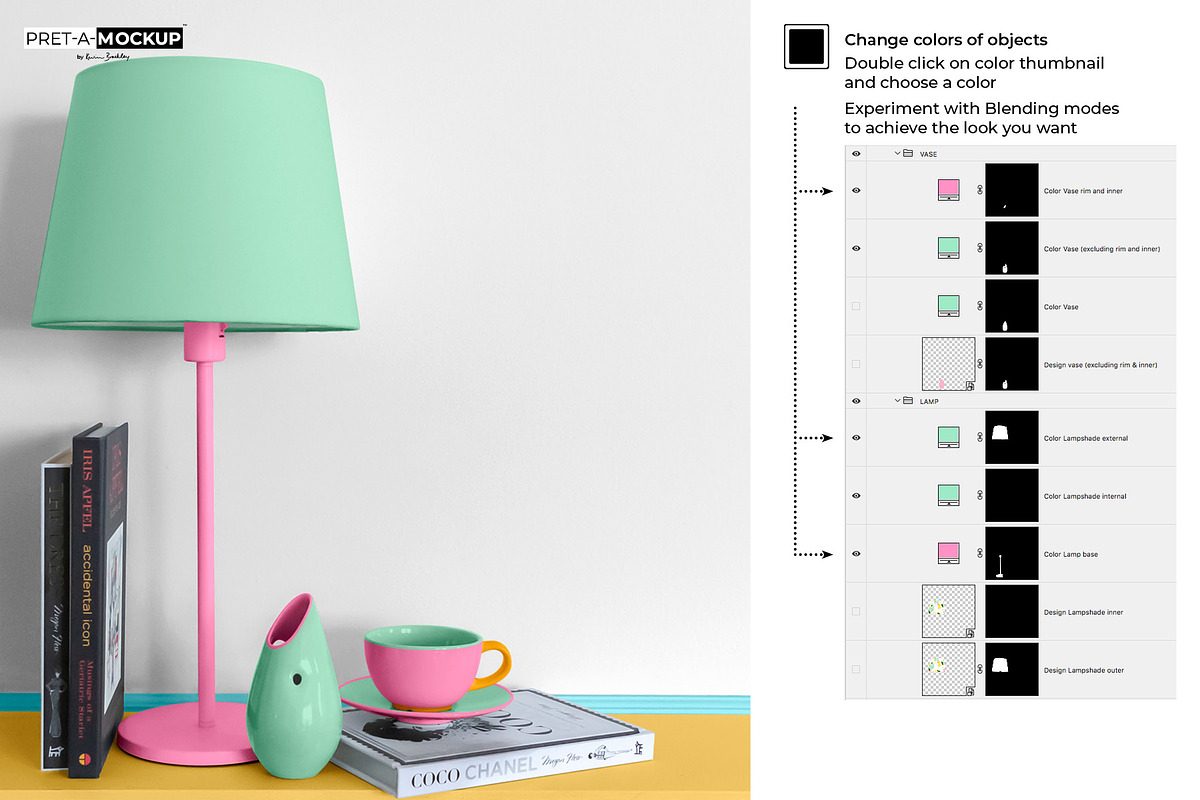 Lamp Vase Teacup Mockup, a Cups & Container Mockup by Pret-a-Mockup (Photo 6 of 9)
