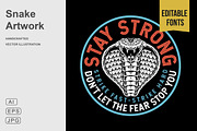 Cobra Snake Vector Editable Badge, a Branding & Logo Template by cd-design.co (Thumbnail 1 of 3)