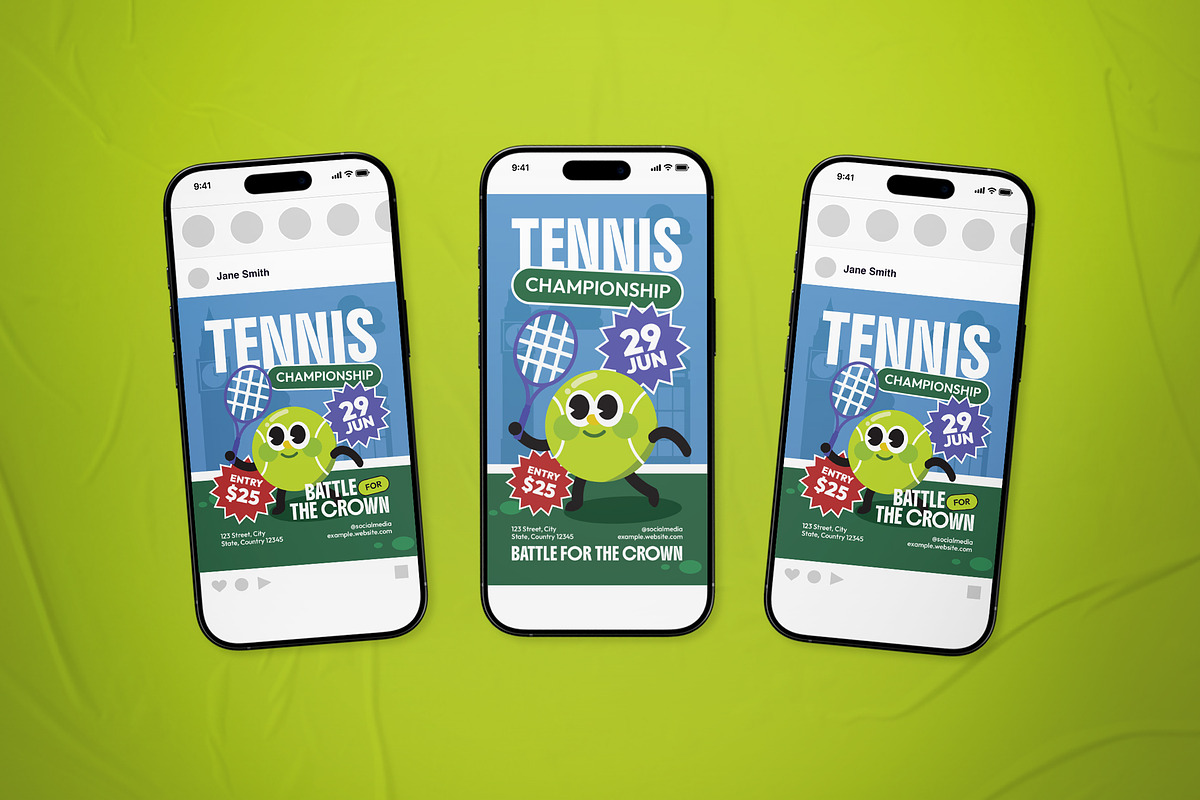 Tennis Championship Event Flyer Set, a Flyer Template by The Good Store (Photo 2 of 2)