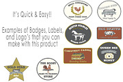 Rustic Farm Easy Badge & Label Maker, an Animal Illustration by Le Paper Cafe (Thumbnail 2 of 7)