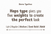 Biorne - Display Rounded Typeface, a Font by Haps Space (Thumbnail 3 of 16)