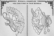 Procreate Japanese Talismans tattoo, a Brush Add-On by ProcreateInk (Thumbnail 5 of 6)