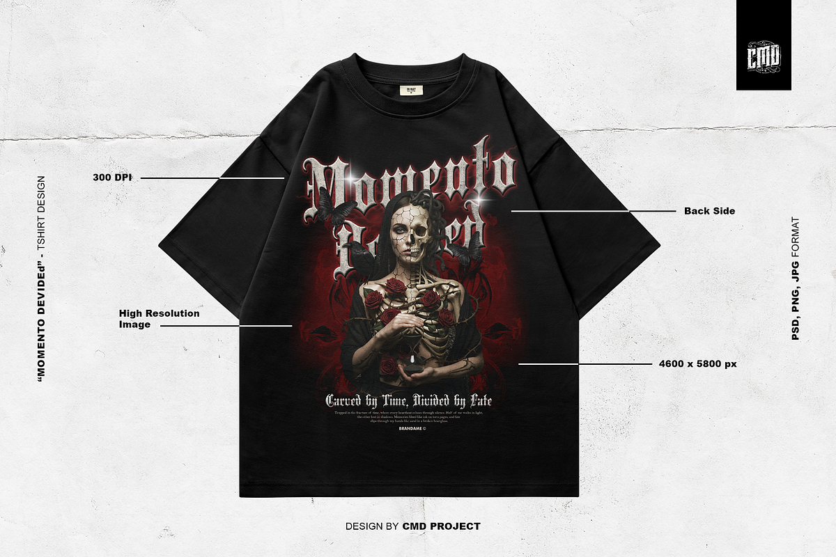 Momento Devided - Tshirt Design, an Object Graphic by Cmd Project (Photo 2 of 10)