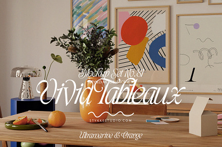 VIVID TABLEAUX | art frame mockup, a Household Mockup by Stykke Studio
