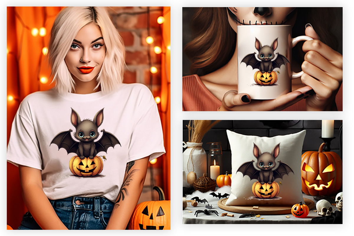 Halloween Bat Sublimation PNG Bundle, a Seasonal Illustration by Creative Arslan (Photo 6 of 9)